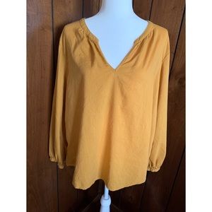 Golden yellow 3/4 length sleeve